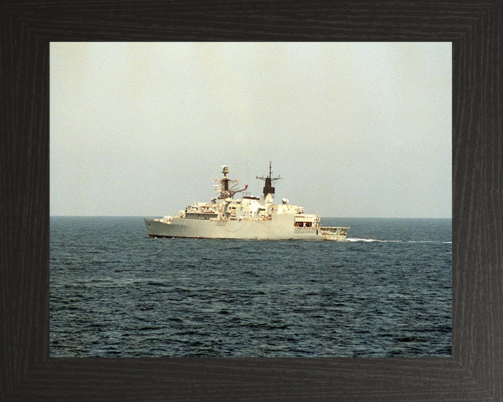 HMS Brazen (F91) Royal Navy Type 22 Frigate Gulf Of Oman 1990 Photo Print Wall Art Decor Posters, Prints, & Visual Artwork Hampshire Prints 10 x 8 Black Frame No