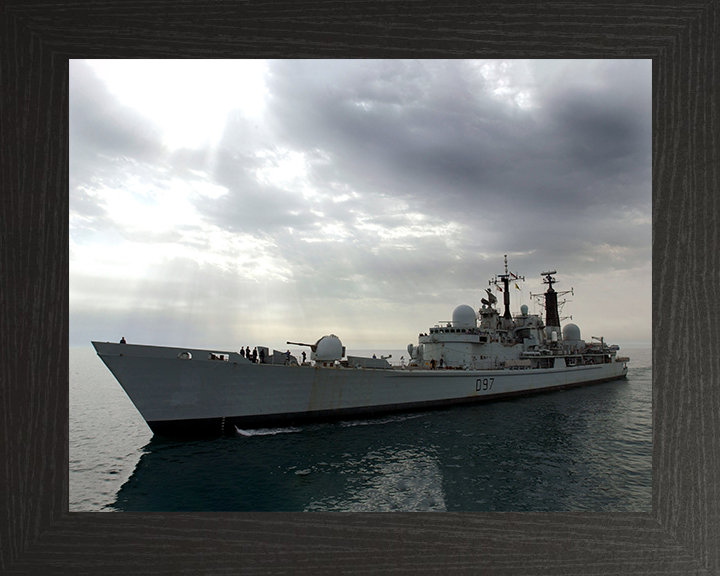 HMS Edinburgh (D97) Photo Print - Operation Telic 2003 - Royal Navy Type 42 Destroyer Hampshire Prints 10 x 8 Black Frame No