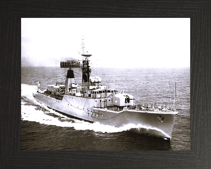 HMS Lynx (F27) Photo Print - Underway - Royal Navy Leopard Class Frigate Posters, Prints, & Visual Artwork Hampshire Prints 10 x 8 Black Frame No