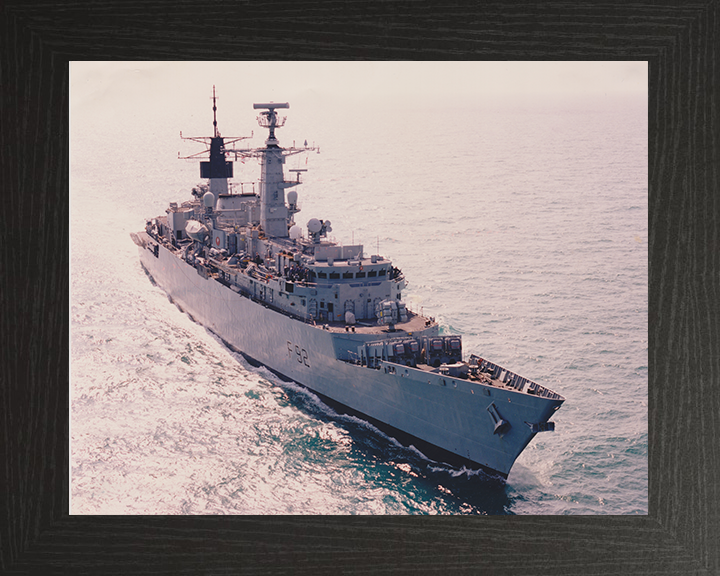 HMS Boxer (F92) Photo Print - At Sea 1999 - Royal Navy Type 22 Frigate Hampshire Prints 10 x 8 Black Frame No