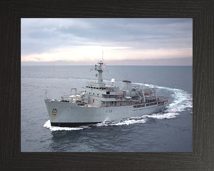 HMS Herald (H138) Photo Print - At Sea 1996 - Royal Navy Hecla Class Survey Vessel