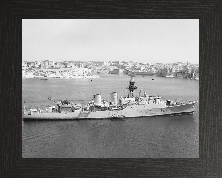 HMS Ashanti (F117) Royal Navy Tribal Class Frigate Valletta Malta Photo Print Wall Art Decor Posters, Prints, & Visual Artwork Hampshire Prints 10 x 8 Black Frame No