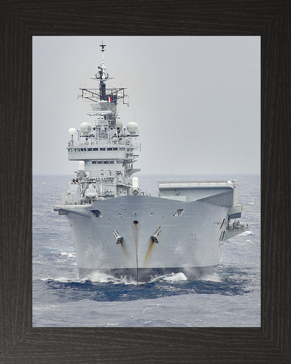 HMS Ark Royal (R07) Royal Navy Invincible Class Aircraft Carrier USA 2008 Photo Print Wall Art Decor Posters, Prints, & Visual Artwork Hampshire Prints 10 x 8 Black Frame No