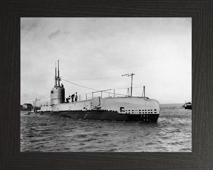 HMS Seahorse (98S) Photo Print - Starboard View - Royal Navy S Class Submarine Hampshire Prints 10 x 8 Black Frame No