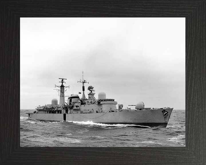 HMS Exeter (D89) Royal Navy Type 42 Destroyer At Sea May 1982 Photo Print Wall Art Decor Posters, Prints, & Visual Artwork Hampshire Prints 10 x 8 Black Frame No