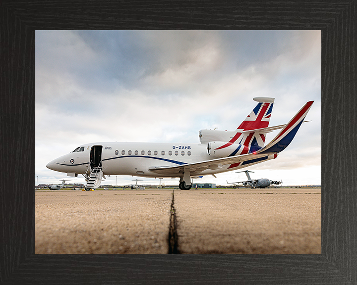 RAF Envoy IV CC Mk1 at RAF Northolt Photo Print - Royal Air Force Aircraft Hampshire Prints 10 x 8 Black Frame No