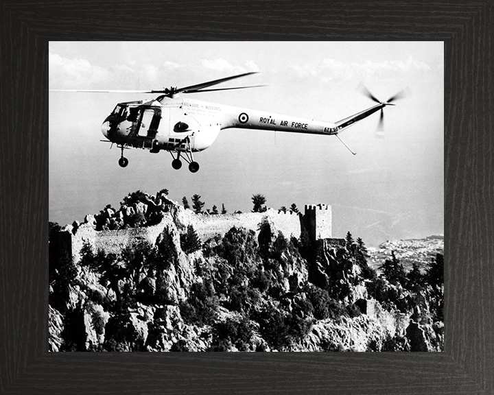 RAF Sycamore helicopter 103 Sqn 1961 Photo Print - Royal Air Force Aircraft Hampshire Prints 10 x 8 Black Frame No