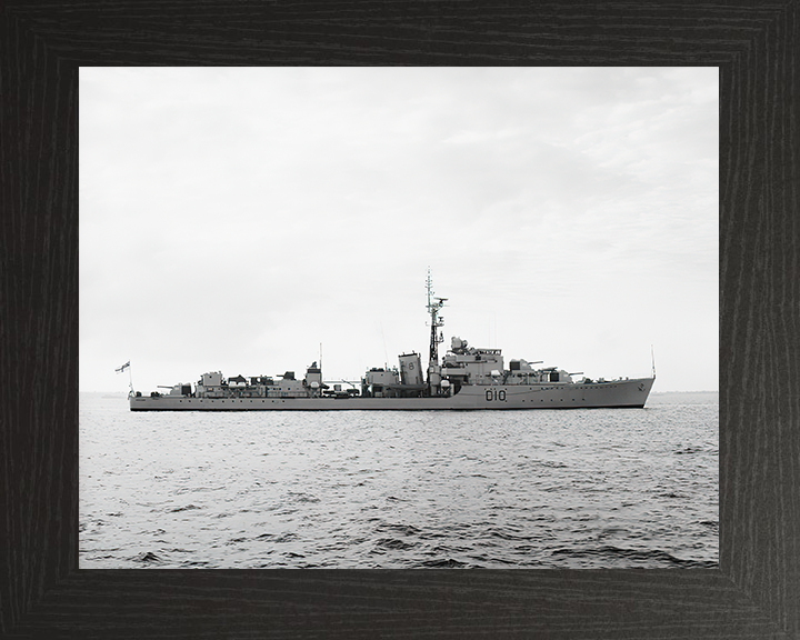 HMS Cassandra (D10) Royal Navy C Class Destroyer Starboard Beam View Photo Print Wall Art Decor Posters, Prints, & Visual Artwork Hampshire Prints 10 x 8 Black Frame No