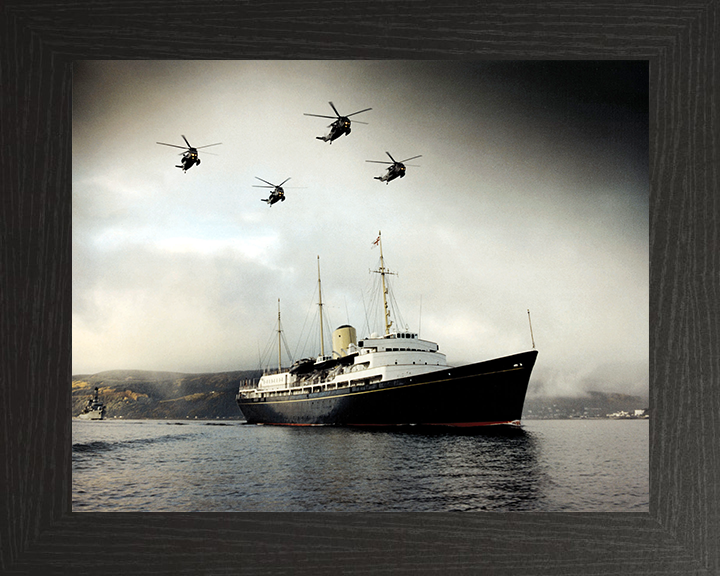 HMY Britannia Photo Print - Faslane Flyover - Royal Navy - Royal Yacht