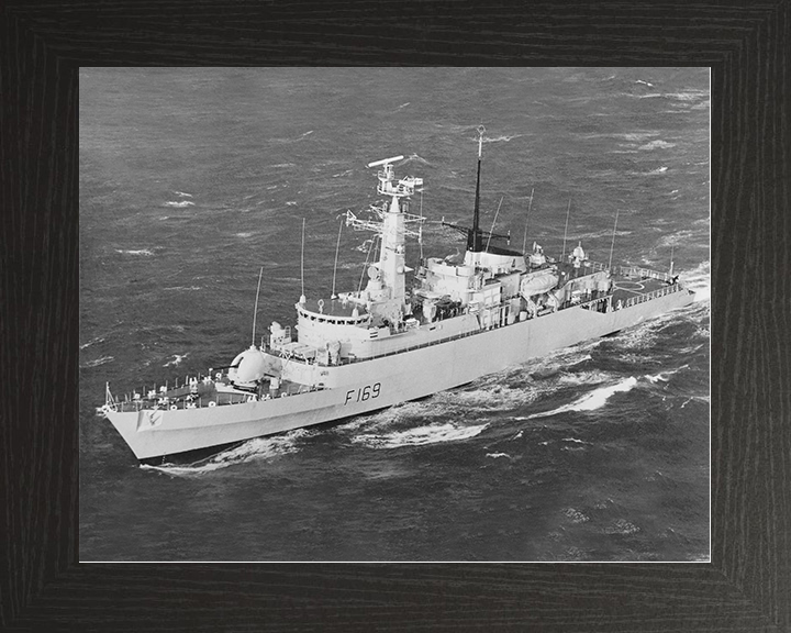 HMS Amazon (F169) Royal Navy Type 21 Frigate Black and White Photo Print Wall Art Decor Posters, Prints, & Visual Artwork Hampshire Prints 10 x 8 Black Frame No