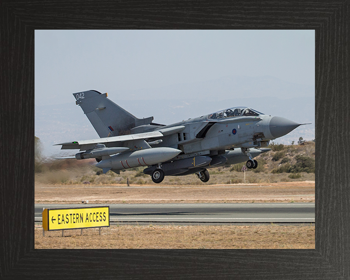 RAF Tornado GR4 903 Expeditionary Air Wing Photo Print - Royal Air Force Aircraft Hampshire Prints 10 x 8 Black Frame No