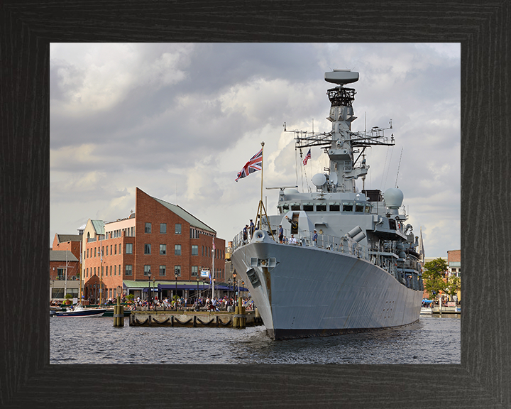 HMS Argyll (F231) Royal Navy Type 23 Frigate Alongside Baltimore 2014 Photo Print Wall Art Decor Posters, Prints, & Visual Artwork Hampshire Prints 10 x 8 Black Frame No