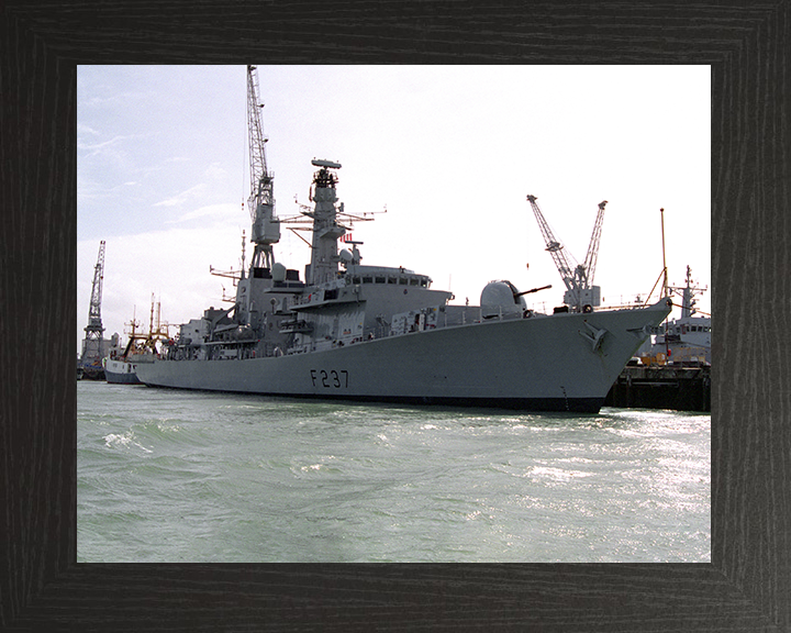 HMS Westminster (F237) Photo Print - Portsmouth - Royal Navy Type 23 Frigate Hampshire Prints 10 x 8 Black Frame No
