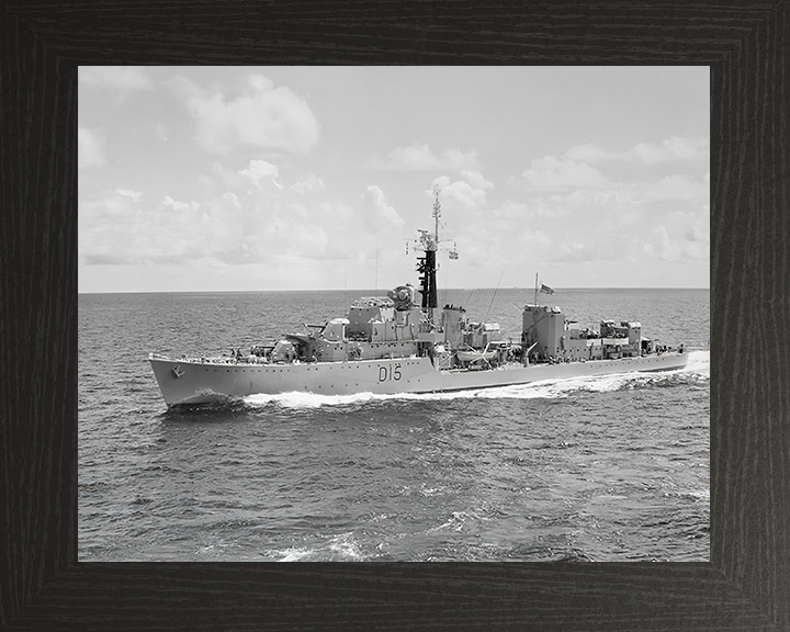 HMS Cavendish (D15) Royal Navy C Class Destroyer Underway Photo Print Wall Art Decor Posters, Prints, & Visual Artwork Hampshire Prints 10 x 8 Black Frame No