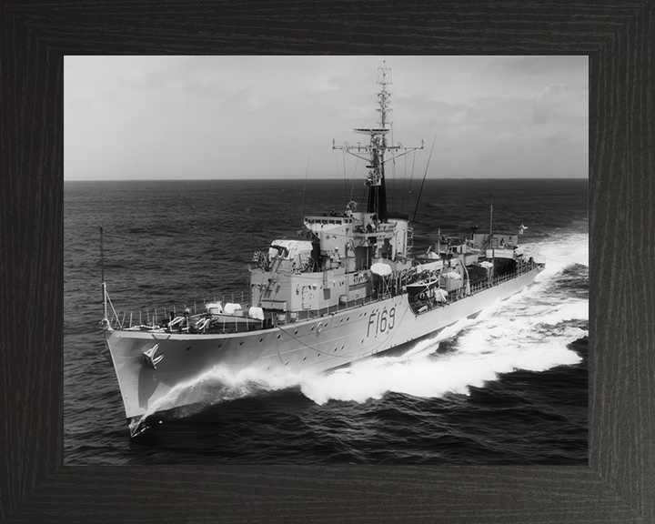 HMS Paladin (F169) Photo Print - At Sea - Royal Navy Type 16 Frigate Hampshire Prints 10 x 8 Black Frame No