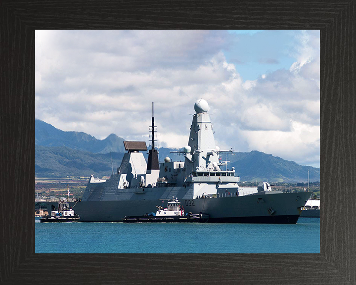HMS Daring (D32) Royal Navy Type 45 Destroyer Coming Alongside Photo Print Wall Art Decor Posters, Prints, & Visual Artwork Hampshire Prints 10 x 8 Black Frame No