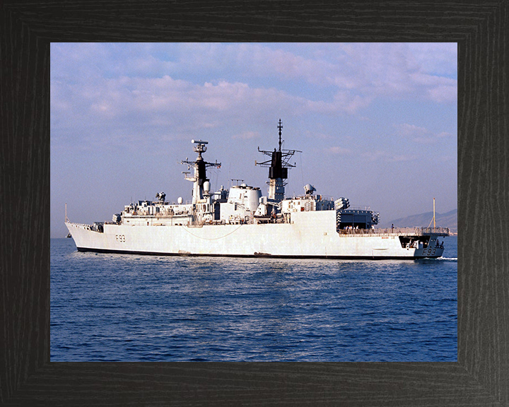 HMS Beaver (F93) Royal Navy Type 22 Frigate Port Quarter View Photo Print Wall Art Decor Posters, Prints, & Visual Artwork Hampshire Prints 10 x 8 Black Frame No