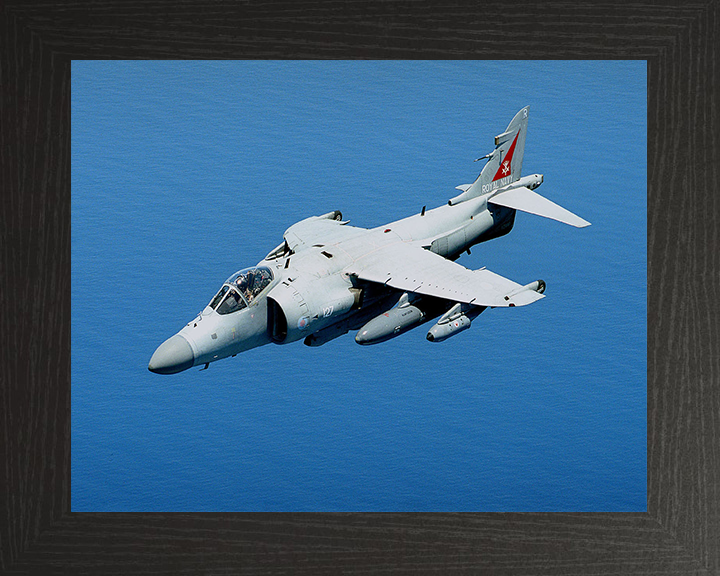 Harrier FA2 Jet in Flight 2001 Photo Print - Royal Navy Aircraft Posters, Prints, & Visual Artwork Hampshire Prints 10 x 8 Black Frame No