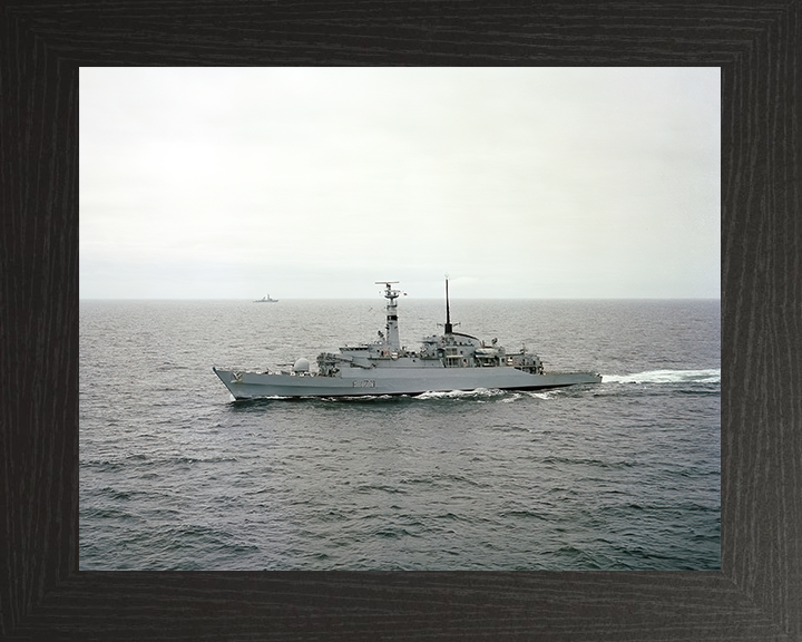 HMS Arrow (F173) Royal Navy Type 21 Frigate Port Beam View Photo Print Wall Art Decor Posters, Prints, & Visual Artwork Hampshire Prints 10 x 8 Black Frame No