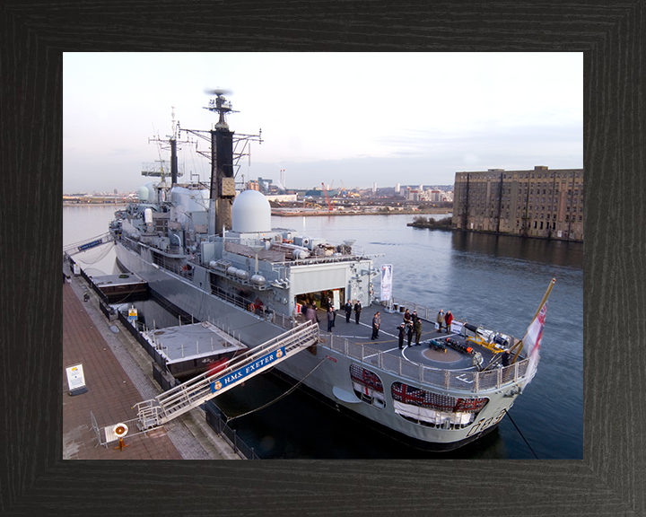 HMS Exeter (D89) Photo Print - London Boat Show 2008 - Royal Navy Type 42 Destroyer Posters, Prints, & Visual Artwork Hampshire Prints 10 x 8 Black Frame No