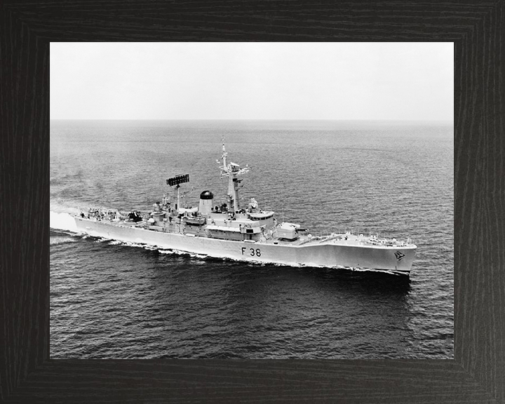 HMS Arethusa (F38) Royal Navy Leander Class Frigate Underway Starboard View Photo Print Wall Art Decor Posters, Prints, & Visual Artwork Hampshire Prints 10 x 8 Black Frame No