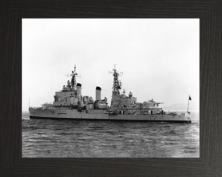 HMS Blake (C99) Photo Print - At Sea 1961 - Royal Navy Tiger Class Light Cruiser Posters, Prints, & Visual Artwork Hampshire Prints 10 x 8 Black Frame No