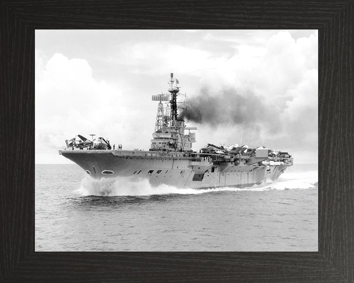 HMS Centaur (R06) Royal Navy Centaur Class Carrier Underway Photo Print Wall Art Decor Posters, Prints, & Visual Artwork Hampshire Prints 10 x 8 Black Frame No