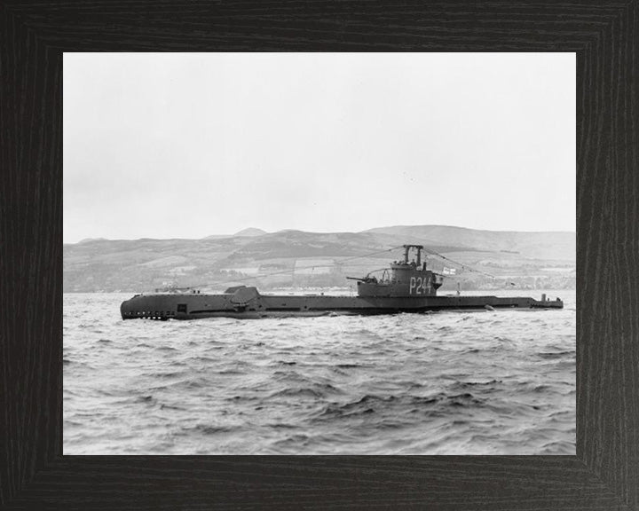 HMS Sea Devil (P244) Photo Print - Port Side View - Royal Navy S Class Submarine Hampshire Prints 10 x 8 Black frame No