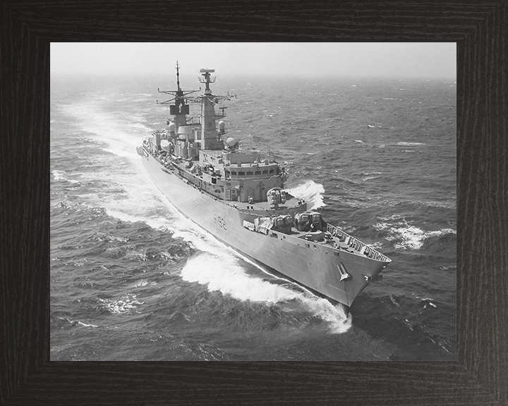HMS Boxer (F92) Royal Navy Type 22 Frigate High Starboard Bow View Photo Print Wall Art Decor Posters, Prints, & Visual Artwork Hampshire Prints 10 x 8 Black Frame No