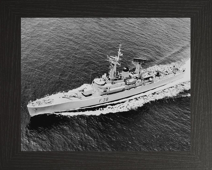 HMS Arethusa (F38) Royal Navy Leander Class Frigate High Port Side View Photo Print Wall Art Decor Posters, Prints, & Visual Artwork Hampshire Prints 10 x 8 Black Frame No