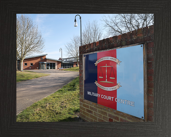Bulford Military Court Centre Photo Print - British Army - Royal Navy - RAF Hampshire Prints 10 x 8 Black Frame No