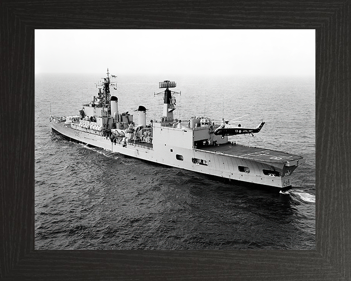 HMS Blake (C99) Royal Navy Tiger Class Light Cruiser Port Quarter View Photo Print Wall Art Decor Posters, Prints, & Visual Artwork Hampshire Prints 10 x 8 Black Frame No