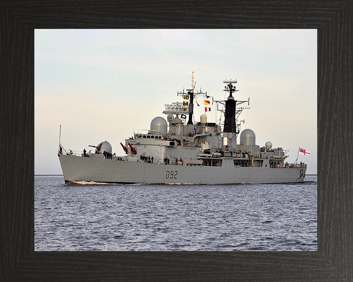 HMS Liverpool (D92) Photo Print - Entering Liverpool 2011 - Royal Navy Type 42 Destroyer Posters, Prints, & Visual Artwork Hampshire Prints 10 x 8 Black Frame No