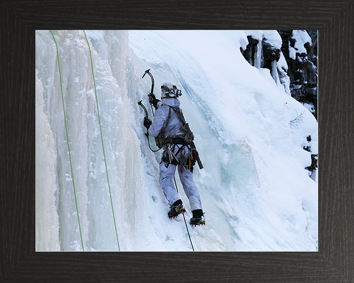 Royal Marine Commando Ice Climbing in Norway Photo Print 30 Commando Marines Wall Art Military Decor UK Posters, Prints, & Visual Artwork Hampshire Prints 10 x 8 Black Frame No