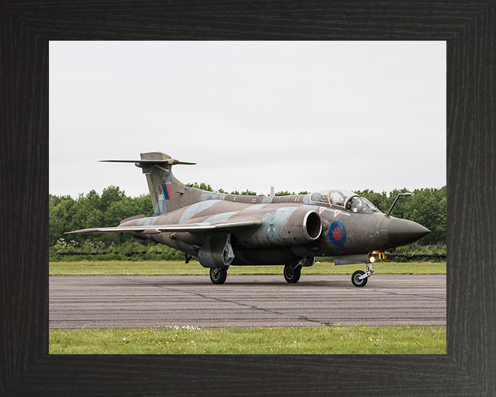 RAF Buccaneer on a runway 2015 Photo Print - Royal Air Force Aircraft Posters, Prints, & Visual Artwork Hampshire Prints 10 x 8 Black Frame No