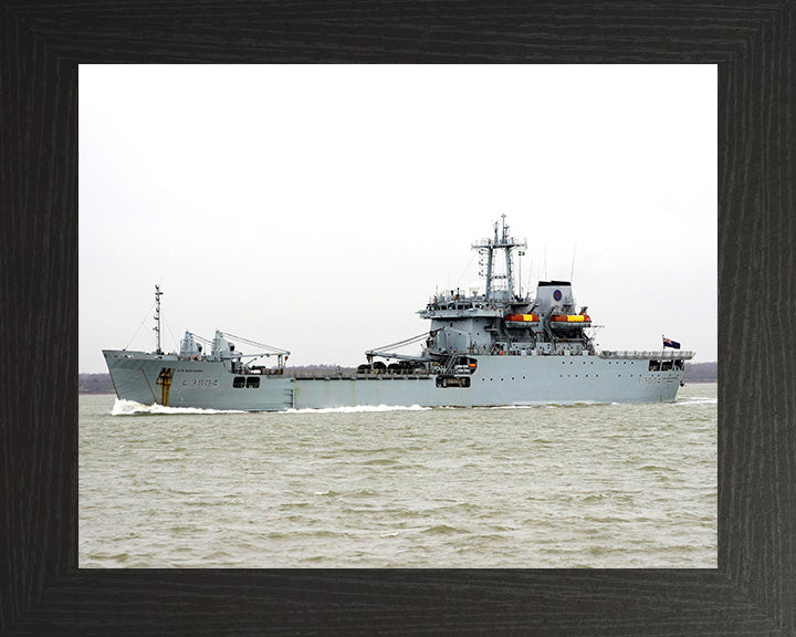 RFA Sir Bedivere (L3004) Photo Print - Port Beam View - Royal Fleet Auxiliary Round Table Class Ship Hampshire Prints 10 x 8 Black Frame No