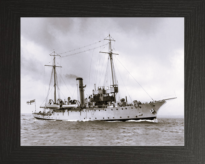 HMS Adamant (1911) Royal Navy Submarine Depot ship Photo Print Starboard View Wall Art Posters, Prints, & Visual Artwork Hampshire Prints 10 x 8 Black Frame No