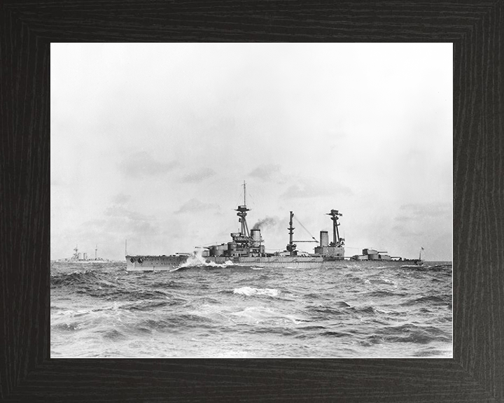 HMS Agincourt (1913) Royal Navy Battleship Photo Print Warship Wall Art Posters, Prints, & Visual Artwork Hampshire Prints 10 x 8 Black Frame No