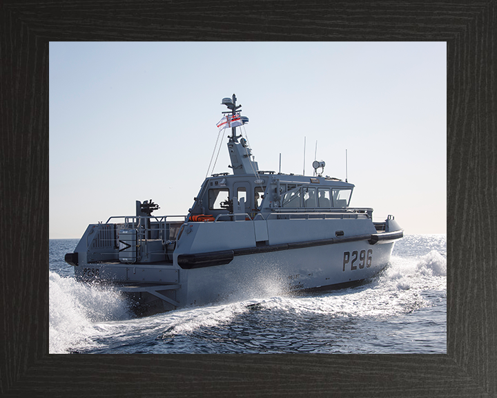 HMS Dagger (P296) Royal Navy Cutlass Class Patrol Vessel At Sea Photo Print Wall Art Decor Posters, Prints, & Visual Artwork Hampshire Prints 10 x 8 Black Frame No