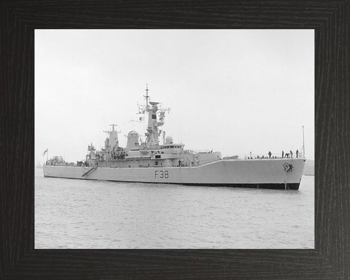 HMS Arethusa (F38) Royal Navy Leander Class Frigate Starboard View Photo Print Wall Art Naval Decor Posters, Prints, & Visual Artwork Hampshire Prints 10 x 8 Black Frame No