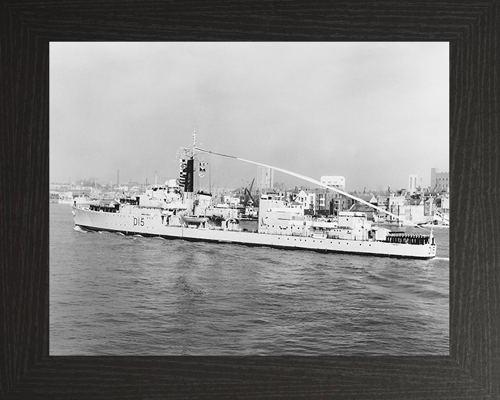 HMS Cavendish (D15) Royal Navy C Class Destroyer Paying Off Photo Print Wall Art Decor Posters, Prints, & Visual Artwork Hampshire Prints 10 x 8 Black Frame No