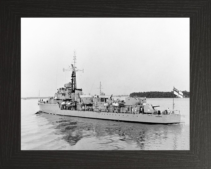 HMS Cassandra (D10) Royal Navy C Class Destroyer Port Quarter View Photo Print Wall Art Decor Posters, Prints, & Visual Artwork Hampshire Prints 10 x 8 Black Frame No