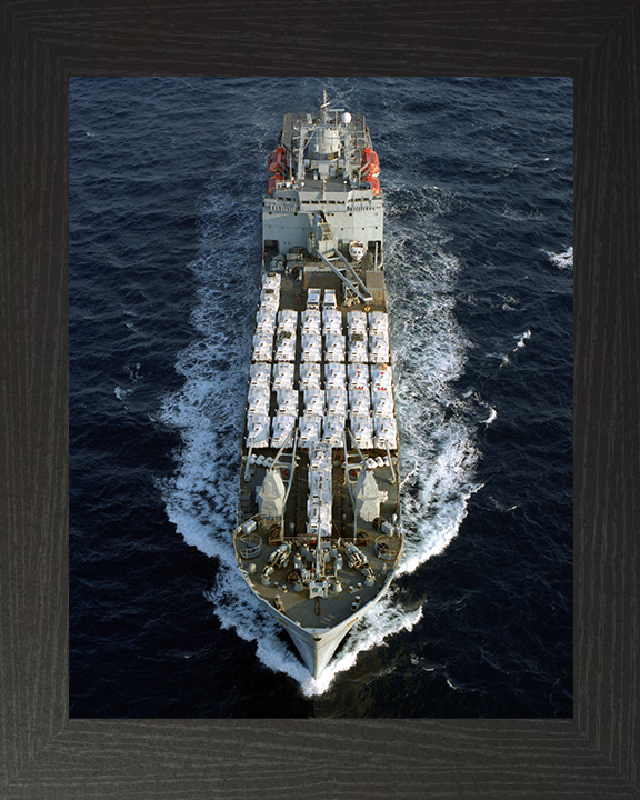 RFA Sir Tristram (L3505) Photo Print - Bow View - Royal Fleet Auxiliary Round Table Class Ship Posters, Prints, & Visual Artwork Hampshire Prints 10 x 8 Black Frame No