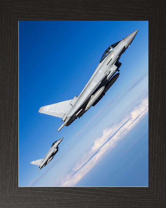 RAF Typhoon Jets In Flight Over Nevada 2026 Royal Air Force Aircraft Photo Print Wall Art Aviation Decor UK Posters, Prints, & Visual Artwork Hampshire Prints 10 x 8 Black Frame No
