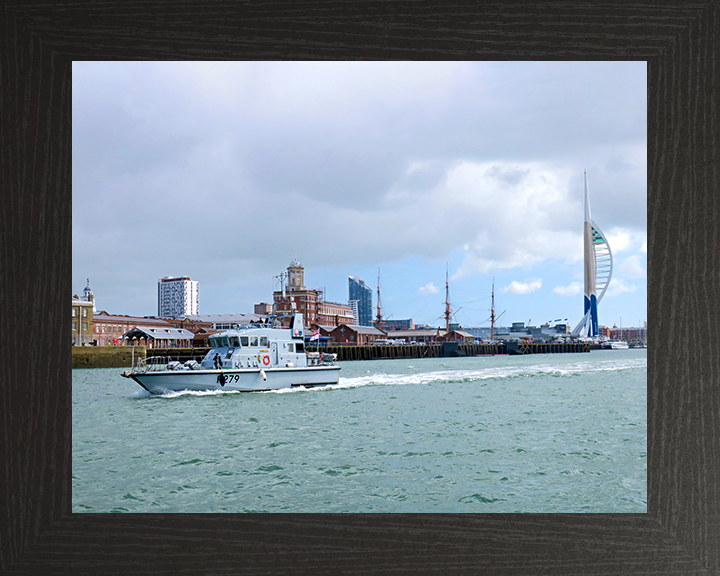 HMS Blazer (P279) Photo Print - Portsmouth Return 2019 - Royal Navy Archer Class P2000 Patrol Vessel Posters, Prints, & Visual Artwork Hampshire Prints 10 x 8 Black Frame No