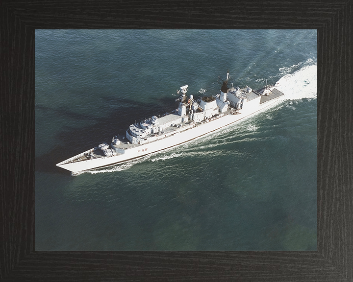 HMS Coventry (F98) Royal Navy Type 22 Frigate High Port Side View Photo Print Wall Art Decor Posters, Prints, & Visual Artwork Hampshire Prints 10 x 8 Black Frame No