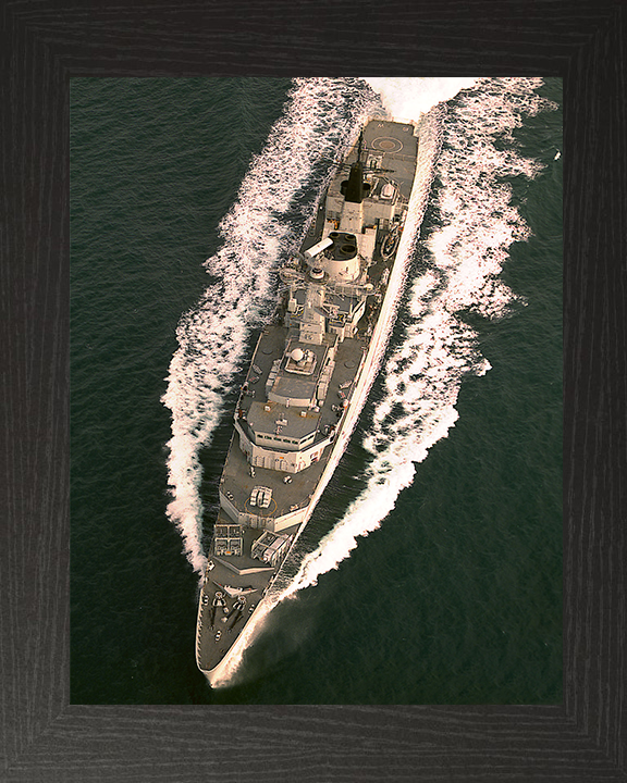 HMS Broadsword (F88) Photo Print - From Above - Royal Navy Type 22 Frigate