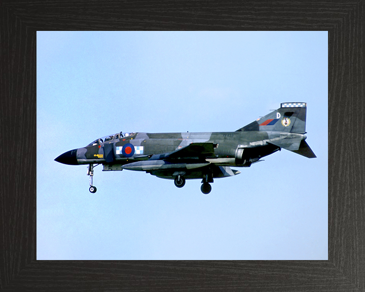 RAF Phantom FGR2 Landing 1982 Photo Print - Royal Air Force Aircraft Posters, Prints, & Visual Artwork Hampshire Prints 10 x 8 Black Frame No