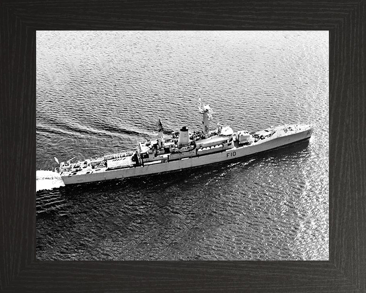 HMS Aurora (F10) Royal Navy Leander Class Frigate From Above Photo Print Wall Art Decor Posters, Prints, & Visual Artwork Hampshire Prints 10 x 8 Black Frame No