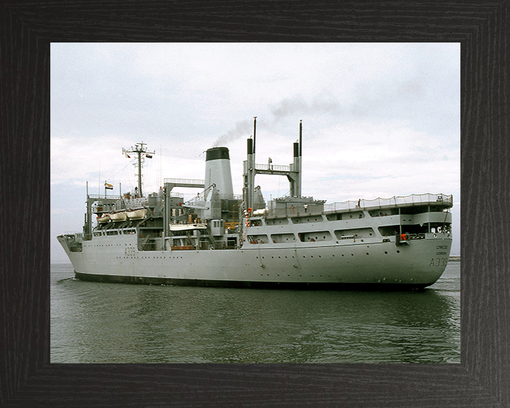 RFA Lyness (A339) Photo Print - Port Quarter View - Royal Fleet Auxiliary Stores Ship Hampshire Prints 10 x 8 Black Frame No